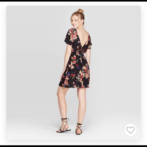 Xhilaration Black Floral Sundress - Picture 2 of 5
